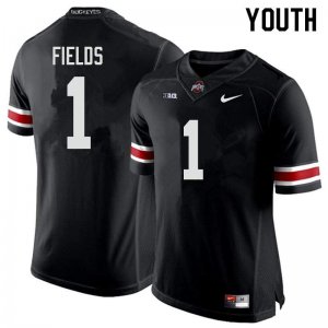 NCAA Ohio State Buckeyes Youth #1 Justin Fields Black Nike Football College Jersey XGQ6445WI